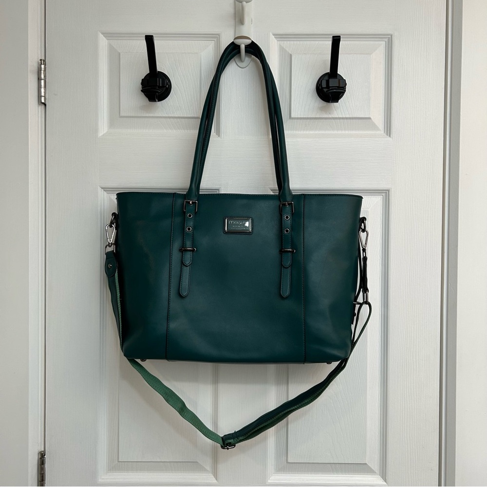 Deep Teal Structured Laptop Bag with Versatile Straps
